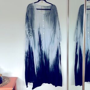 Gilda Midani Blue Dyed Cotton Overdress OS